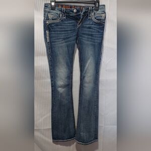 Womens Size 25 Rock Revival Johanna Bootcut Stylish Blue Women Jeans